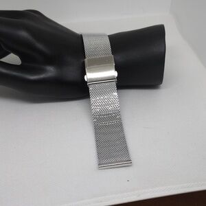 EACHE 20mm Silver Stainless Steel Mesh Watch Band - SSM06 Unisex